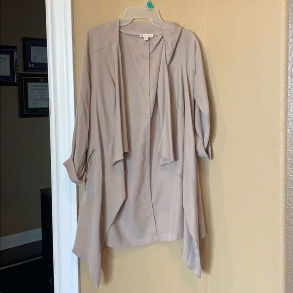 Tan flared trench  coat
